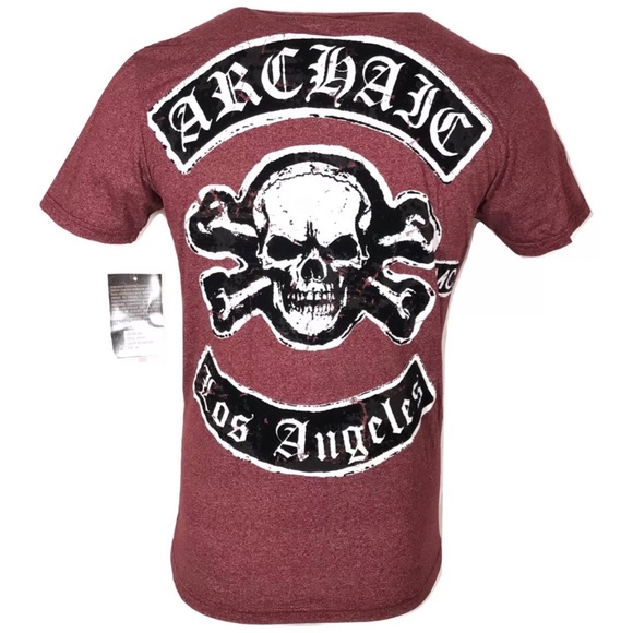 Affliction Other - ARCHAIC by AFFLICTION Mens T-Shirt KING Cross Skul